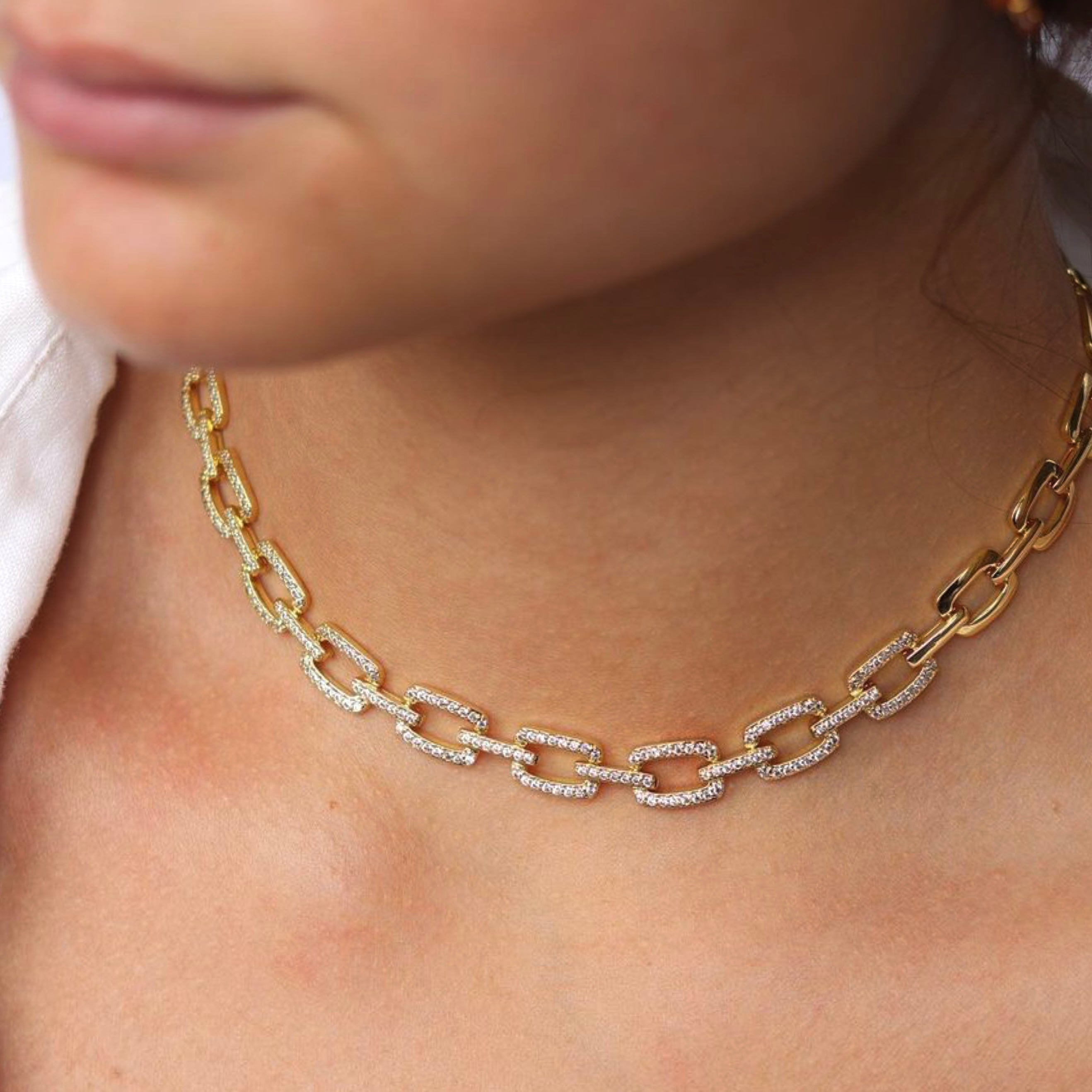 Colier Rectangle Cuban Chain